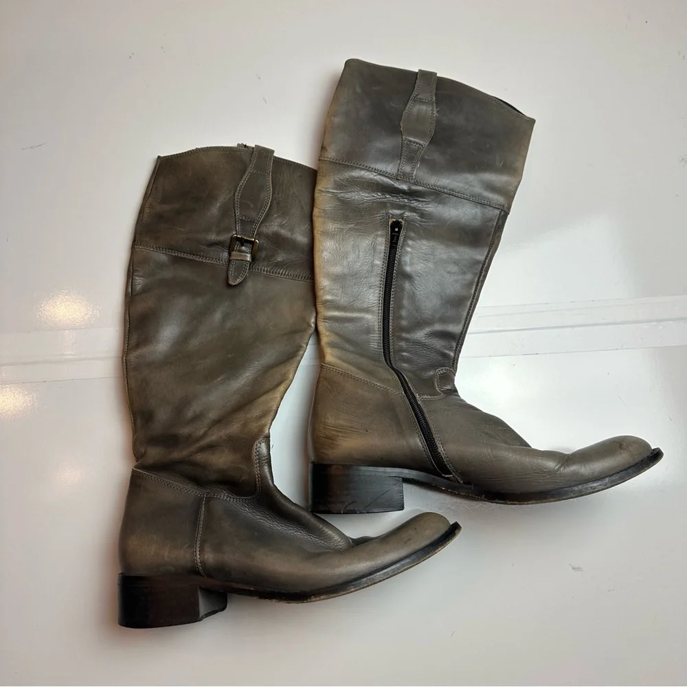 Charles David Italian Leather Riding Boots Brown | Knee High | EU 39